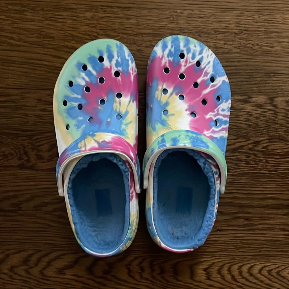 Rainbow Sherpa / Fleece crocs